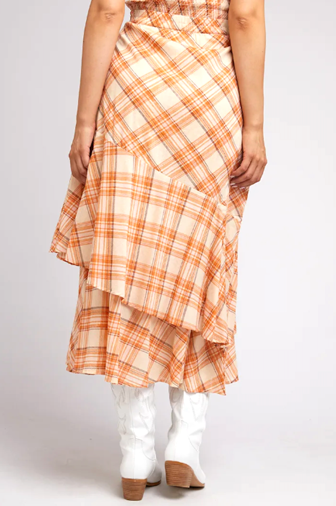 Fern Check Maxi Skirt