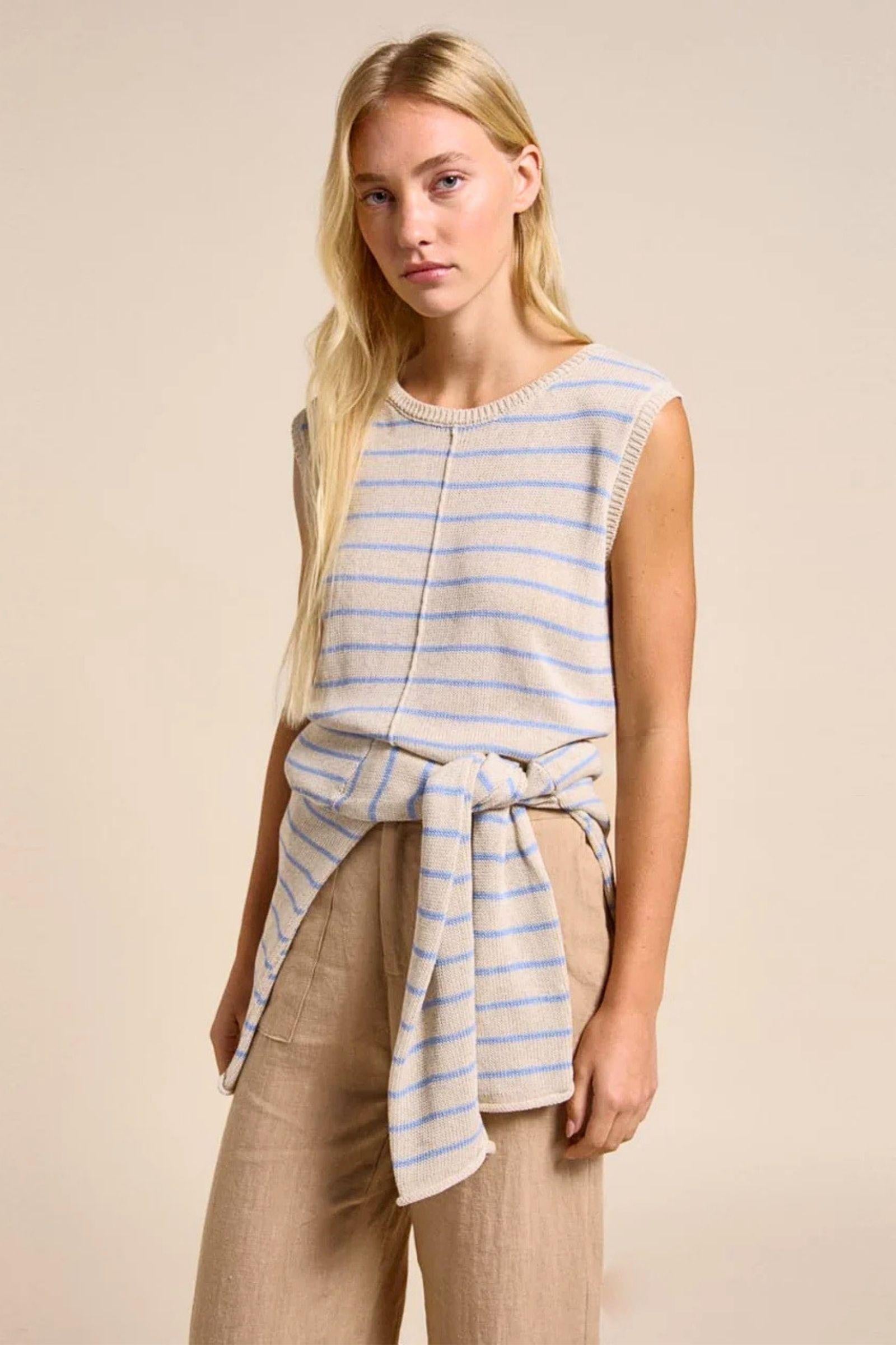 Indi Tank - Natural/Blue
