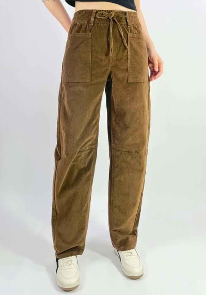Orlando Barrel Jeans - Chocolate Corduroy