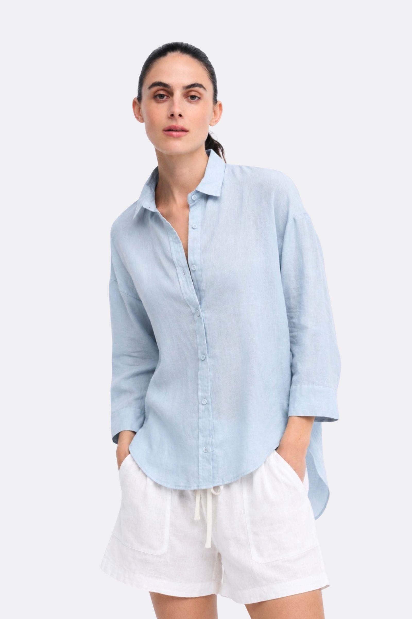 Boyfriend Shirt - Chambray Blue