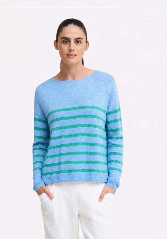 Bobbie Top - Blue/Jade