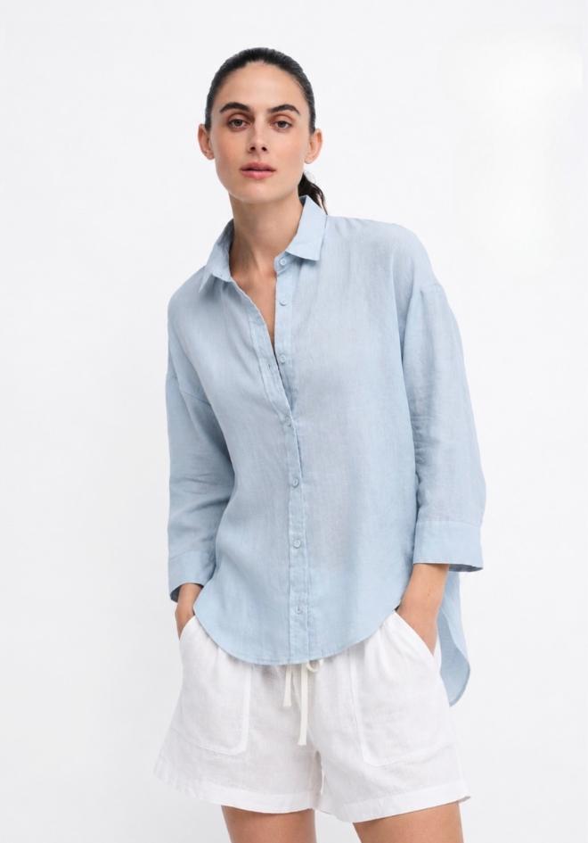 Boyfriend Shirt - Chambray Blue