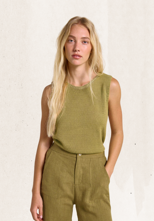 Jude Linen Pants - Olive