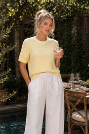 Maddie Knit Tee - Lemon