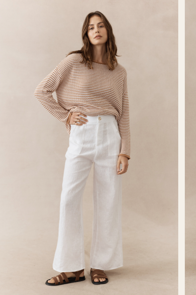 Jude Linen Pants - White