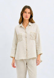 Lumina Sequin Linen Shirt