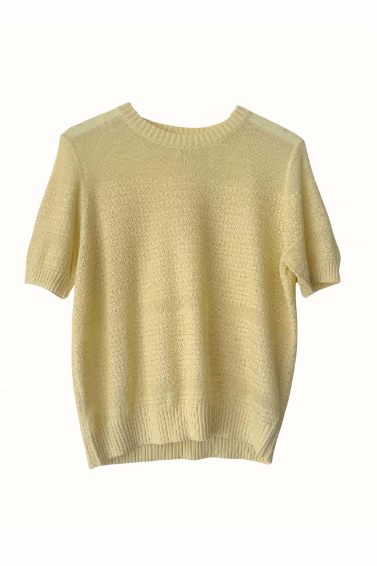 Maddie Knit Tee - Lemon