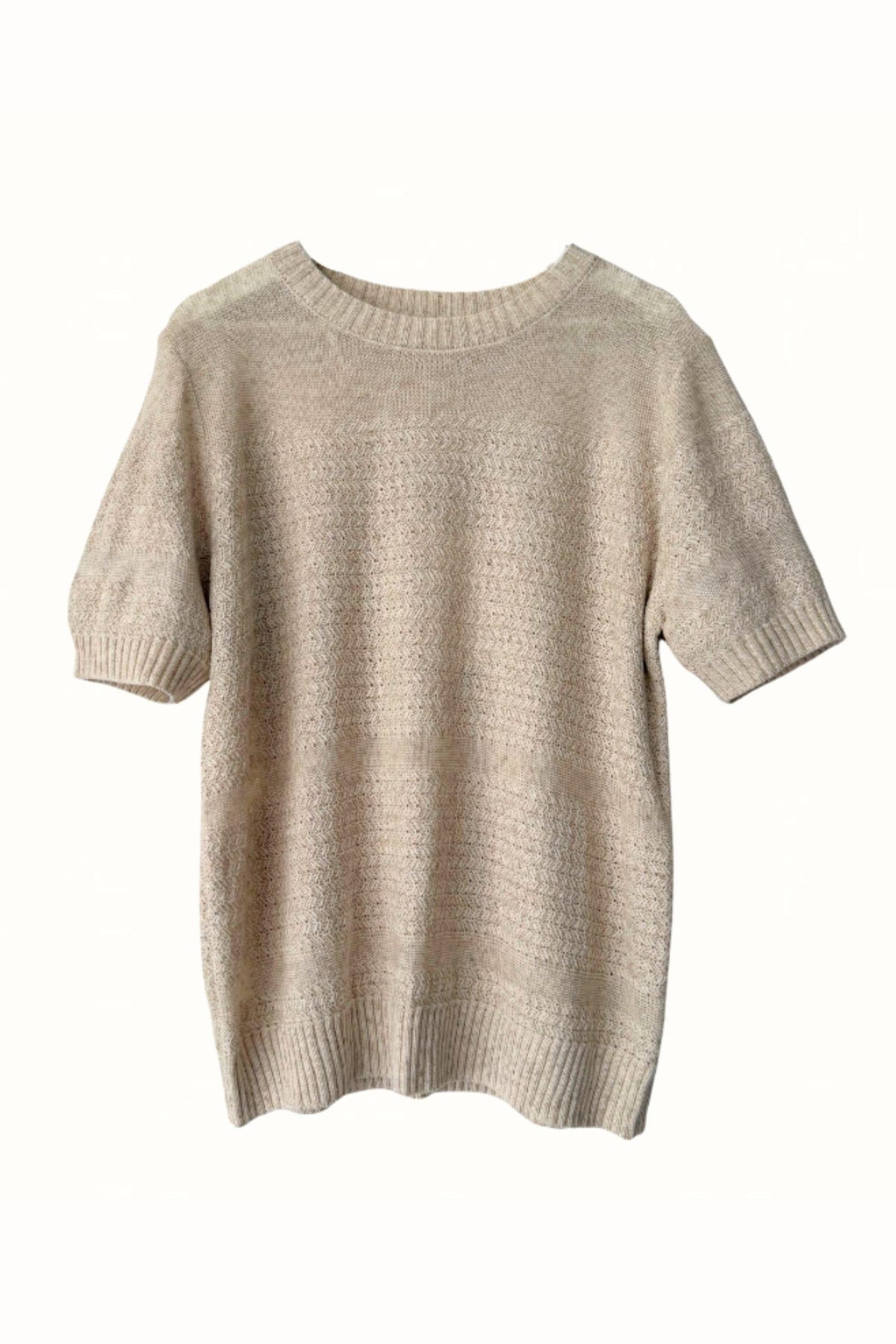 Maddie Knit Tee - Natural