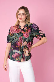 Estelle Print Blouse - Short Sleeve