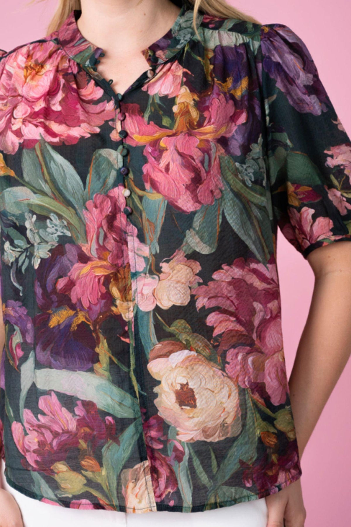 Estelle Print Blouse - Short Sleeve