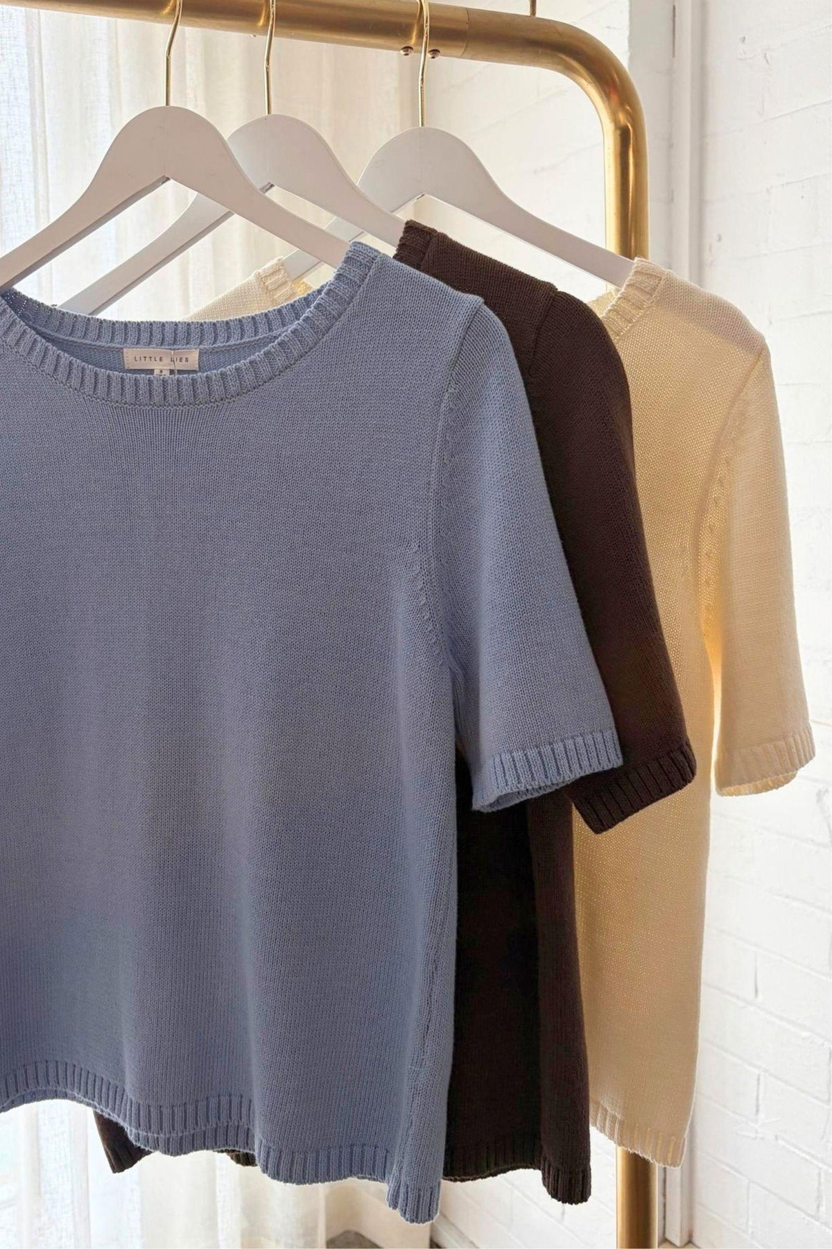 Rowie Knitted Tee - Chocolate
