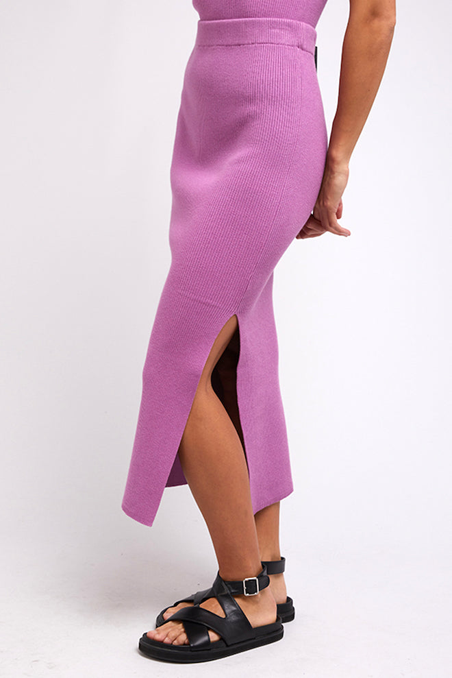 Ellie Knit Skirt - Plum