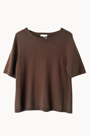 Rowie Knitted Tee - Chocolate