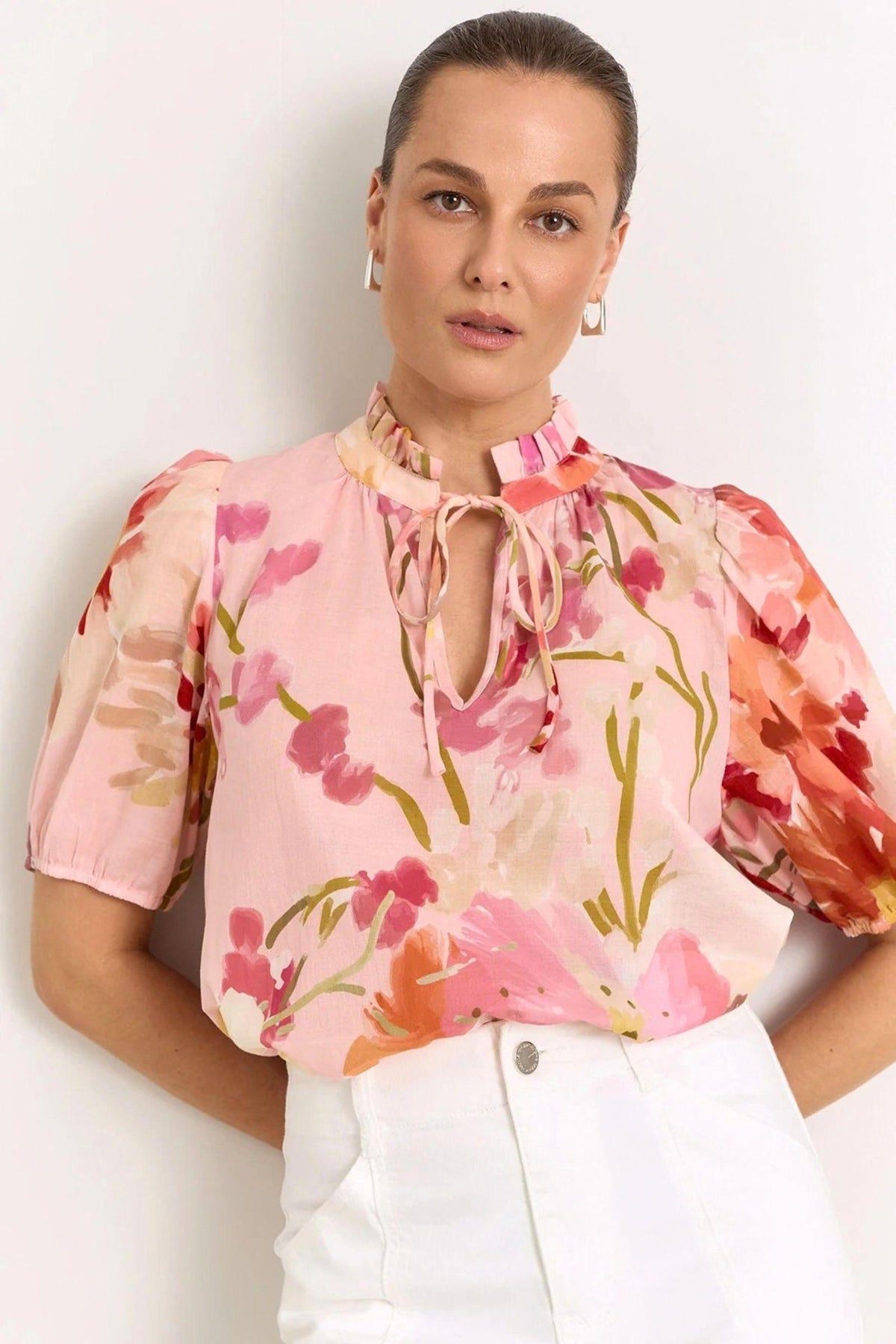 Sandra Cotton Top - Cotswald Print