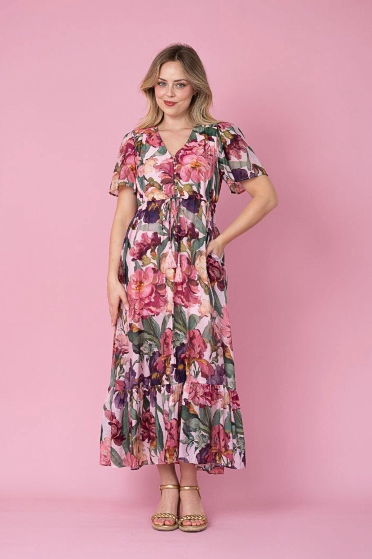 Floral Flare Midi Dress