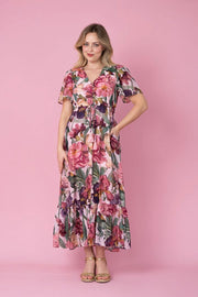 Floral Flare Midi Dress