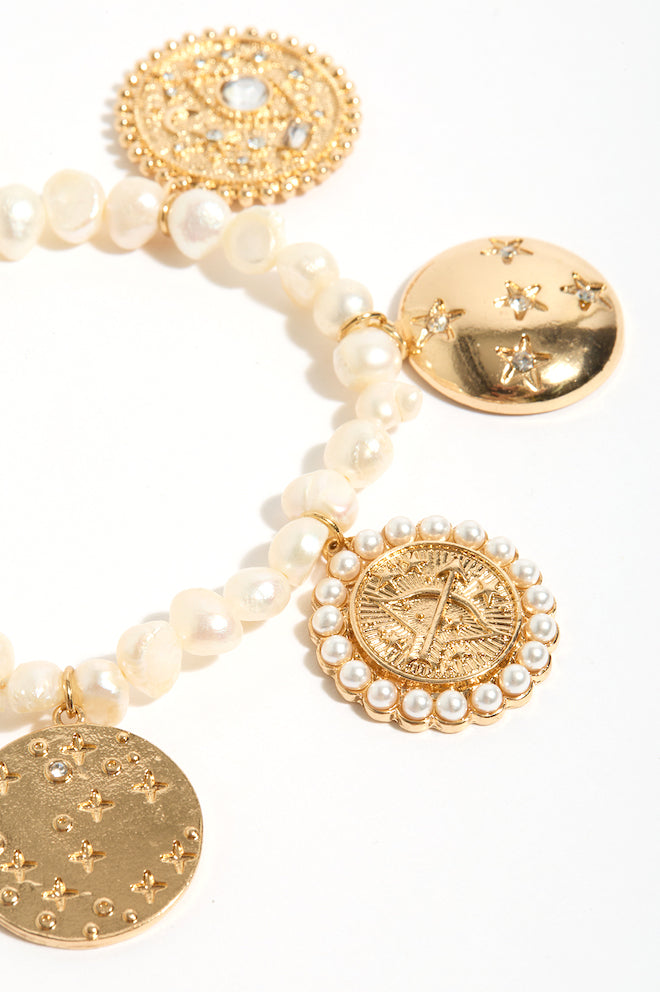 Freshwater Pearl Charms Bracelet