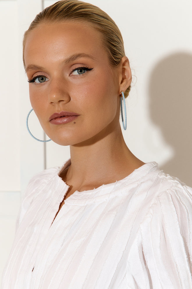 Summer Essential Wrapped Hoops - Light Blue