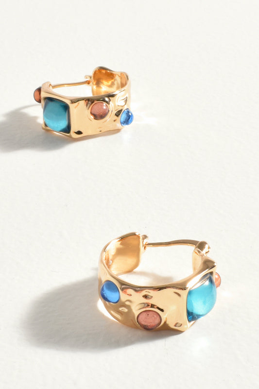 Multi Jewel Front Hoops