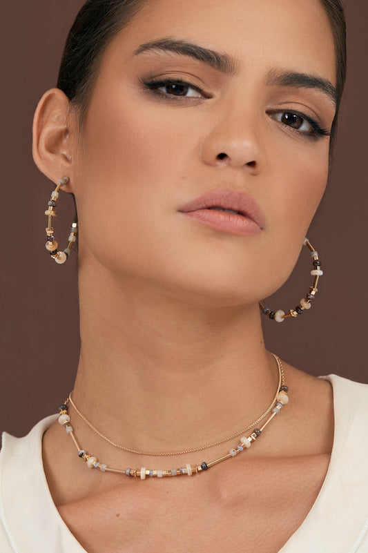 Fine Mixed Materials Hoops (Grey)