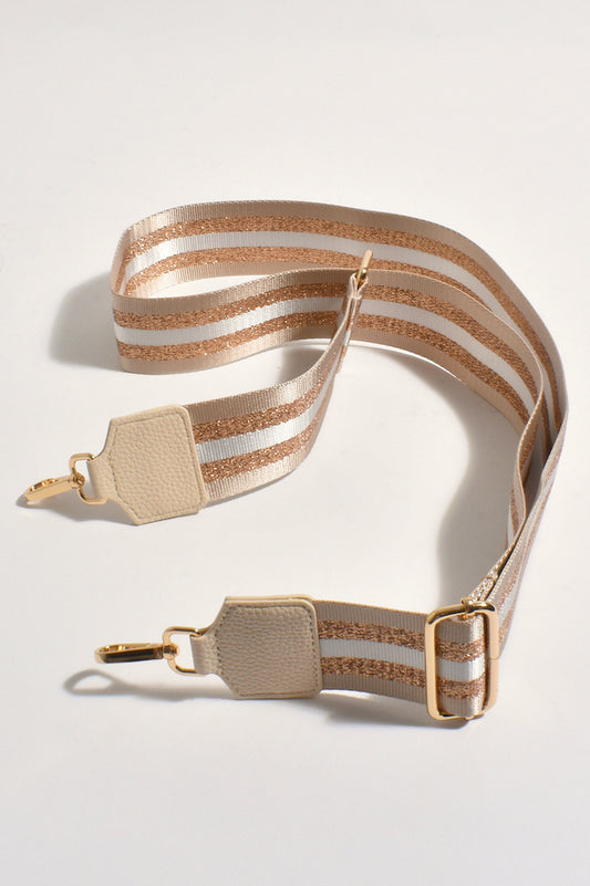 Jazmin Webbing Bag Strap - Nude
