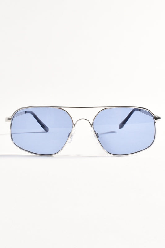 Barnes Sunglasses - Silver/Blue