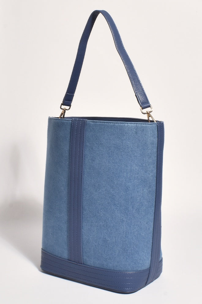 George Contrast Tote - Denim