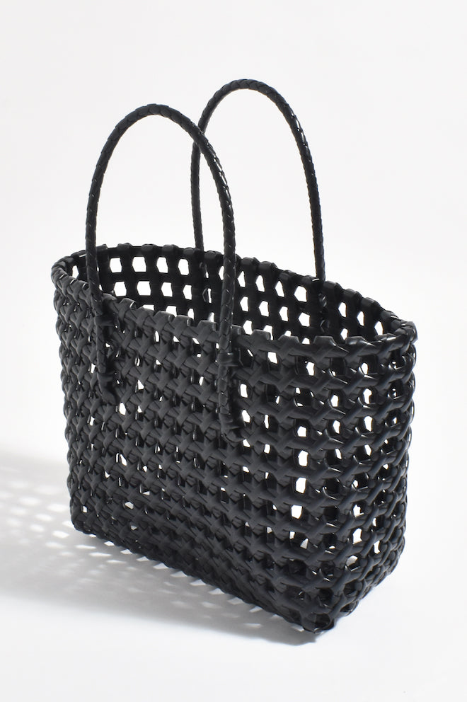 Norah Picnic Weave Large Basket - Black