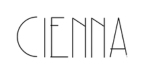 Brand name 'CIENNA' in a minimalist design with a white background