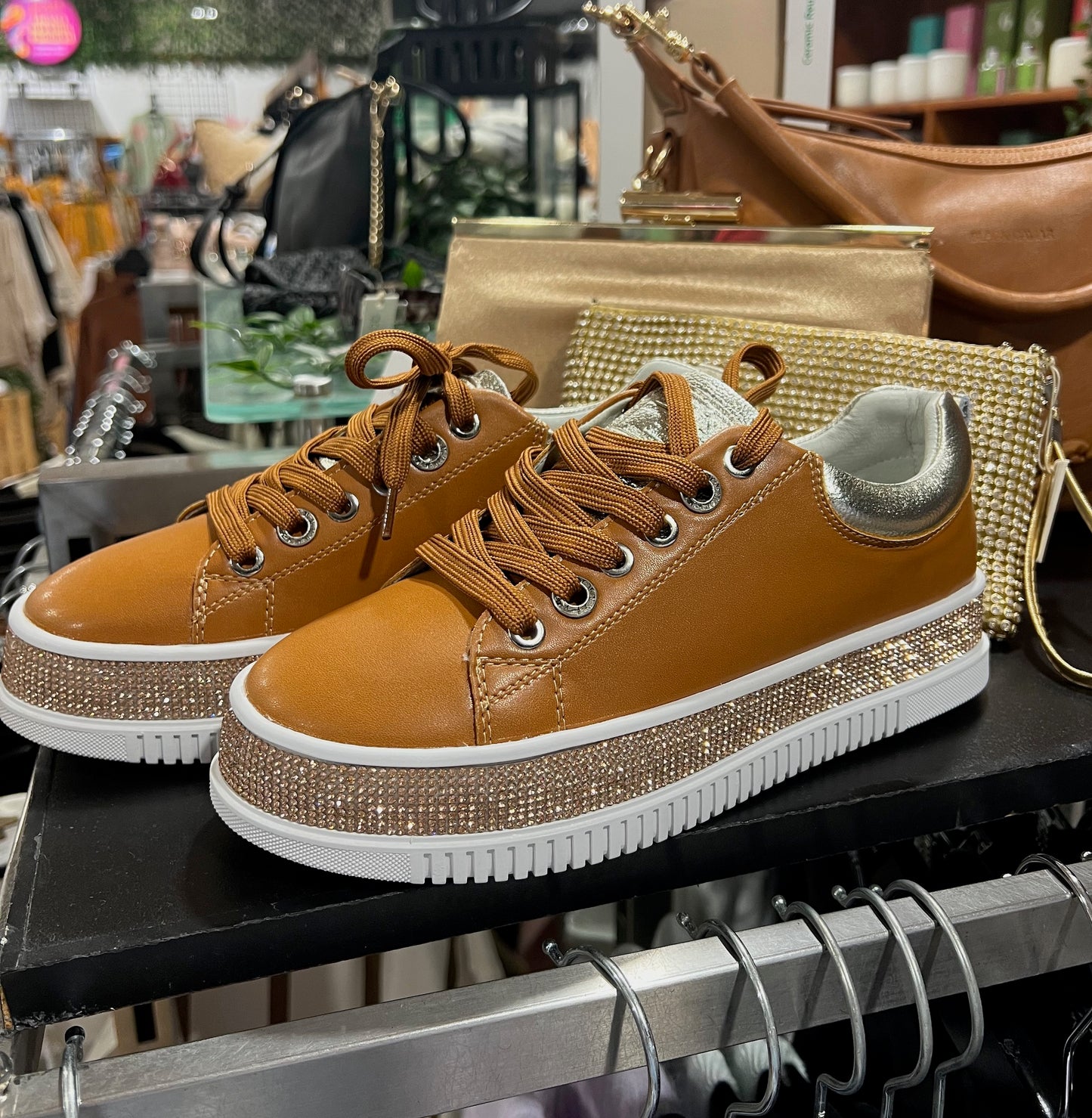 Tan Leather Luxe Sneakers