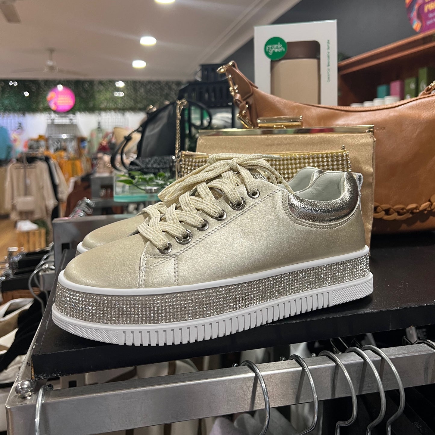 Gold Leather Luxe Sneakers