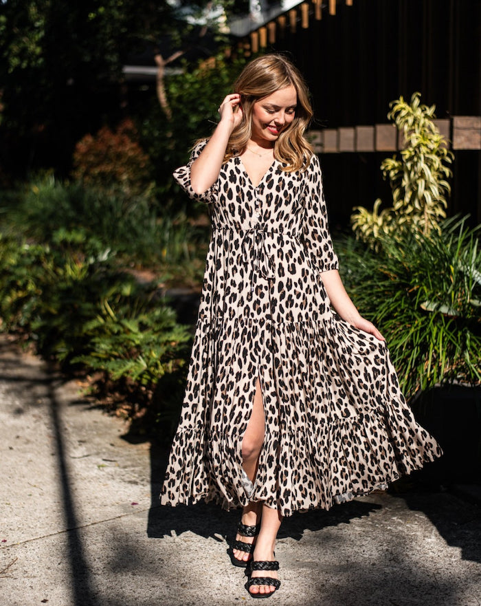 Georgia Leopard Maxi Dress