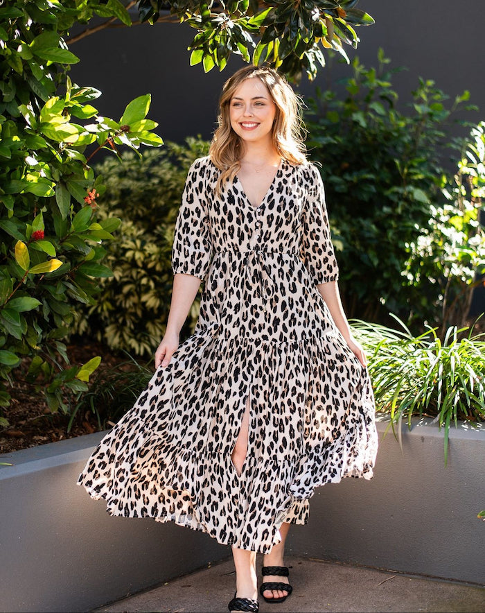 Georgia Leopard Maxi Dress