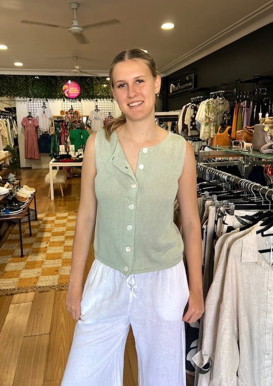 Cloe Top - Sage