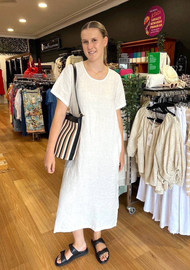 Bronte Tee Dress - White