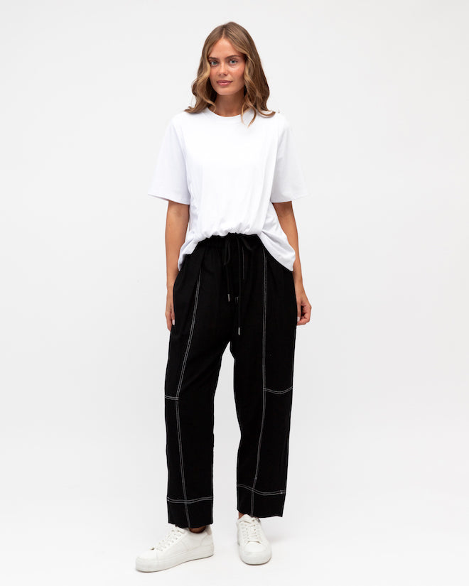 Stella Stitched Pant - Black