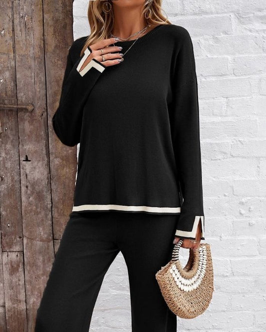 Donatella Knit Top - Black