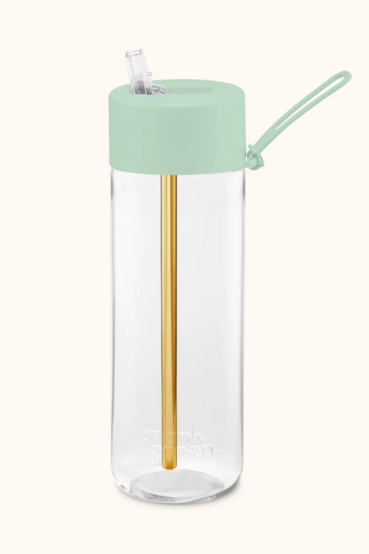 Frank Green Reusable Bottle 740mL - Clear/Mint Gelato Lid