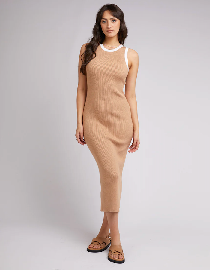 Charlotte Midi Dress - Tan