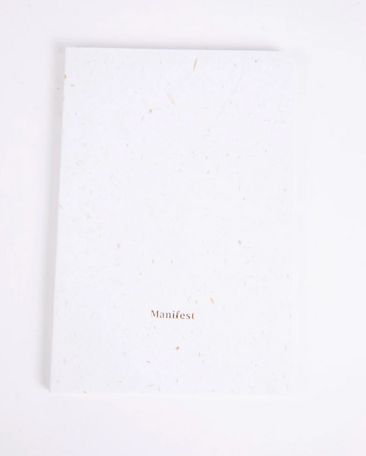 Manifest Notebook - White Straw