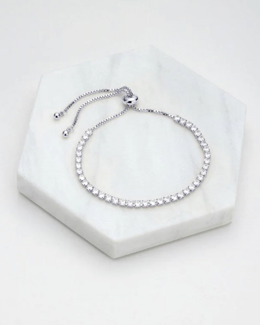 Nikki Tennis Bracelet - Silver