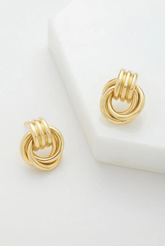 Poppy Clip On Earrings - Gold
