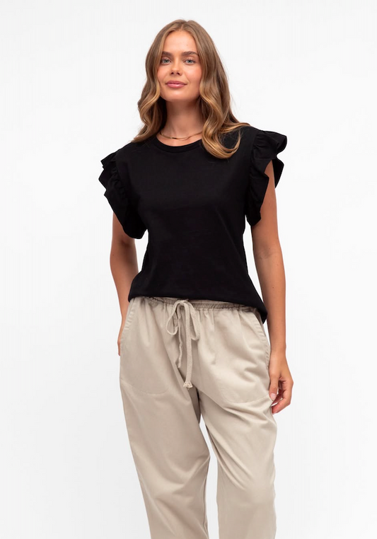 Sanctuary Flutter Tee - Black