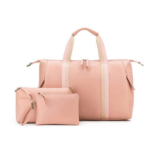 Set of two pink bags on a white background