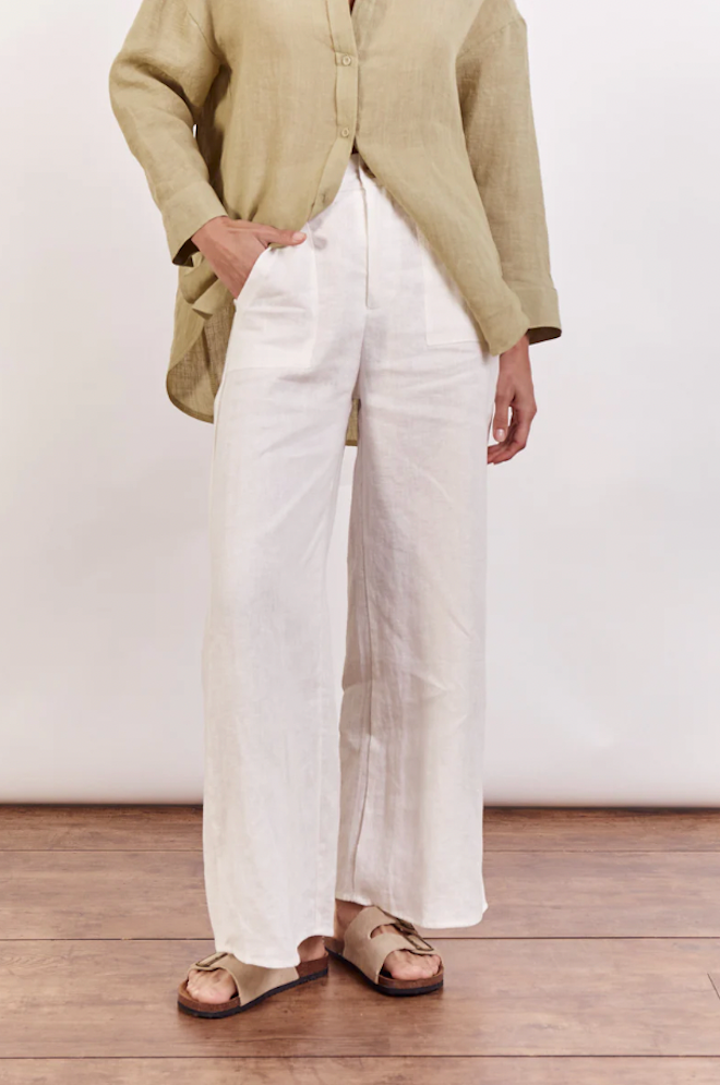 Jude Linen Pants - White