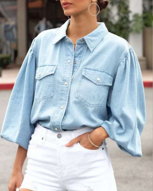 Florence Denim Blouse