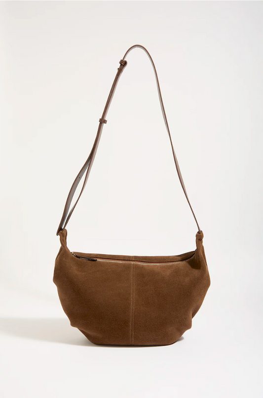 Eli Leather Crescent Crossbody Bag