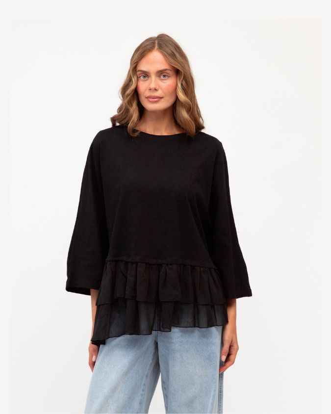Francis Frilled Hem Tee
