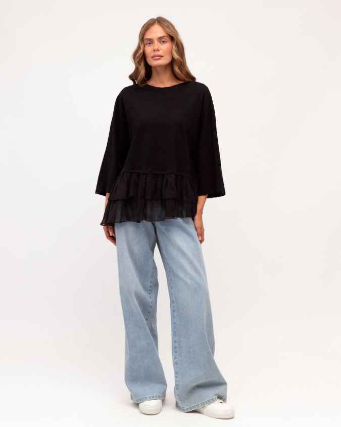 Francis Frilled Hem Tee