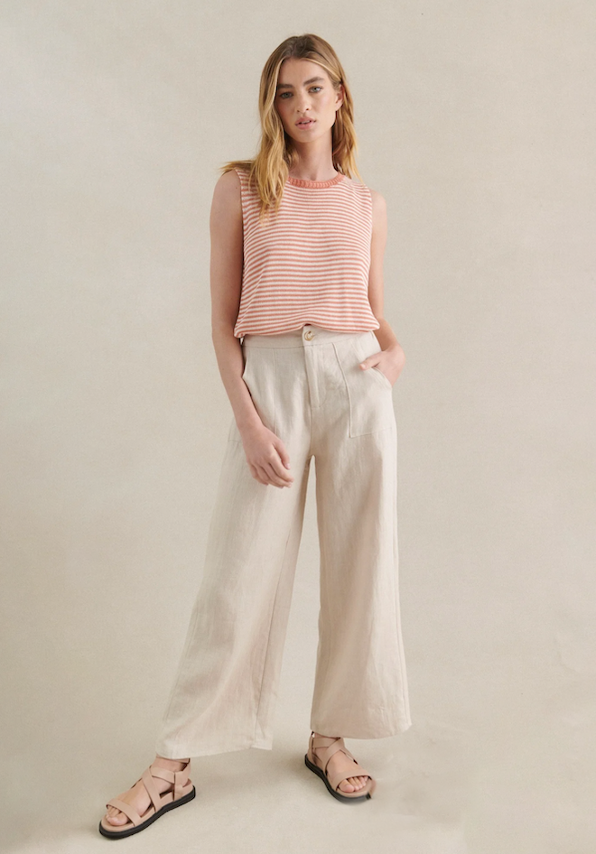 Jude Linen Pants - Stone